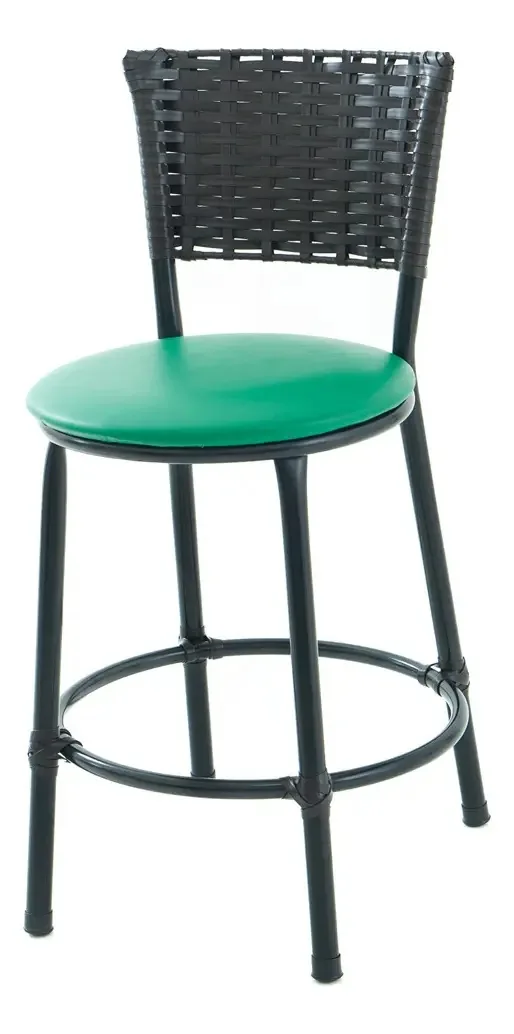 Banqueta Baixa Junco Tabaco Estilo E Conforto Cor Verde