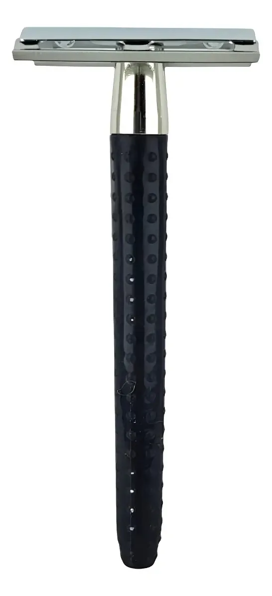 Aparelho Barbear Antigo De Metal Barba Retrô + 5 Laminas