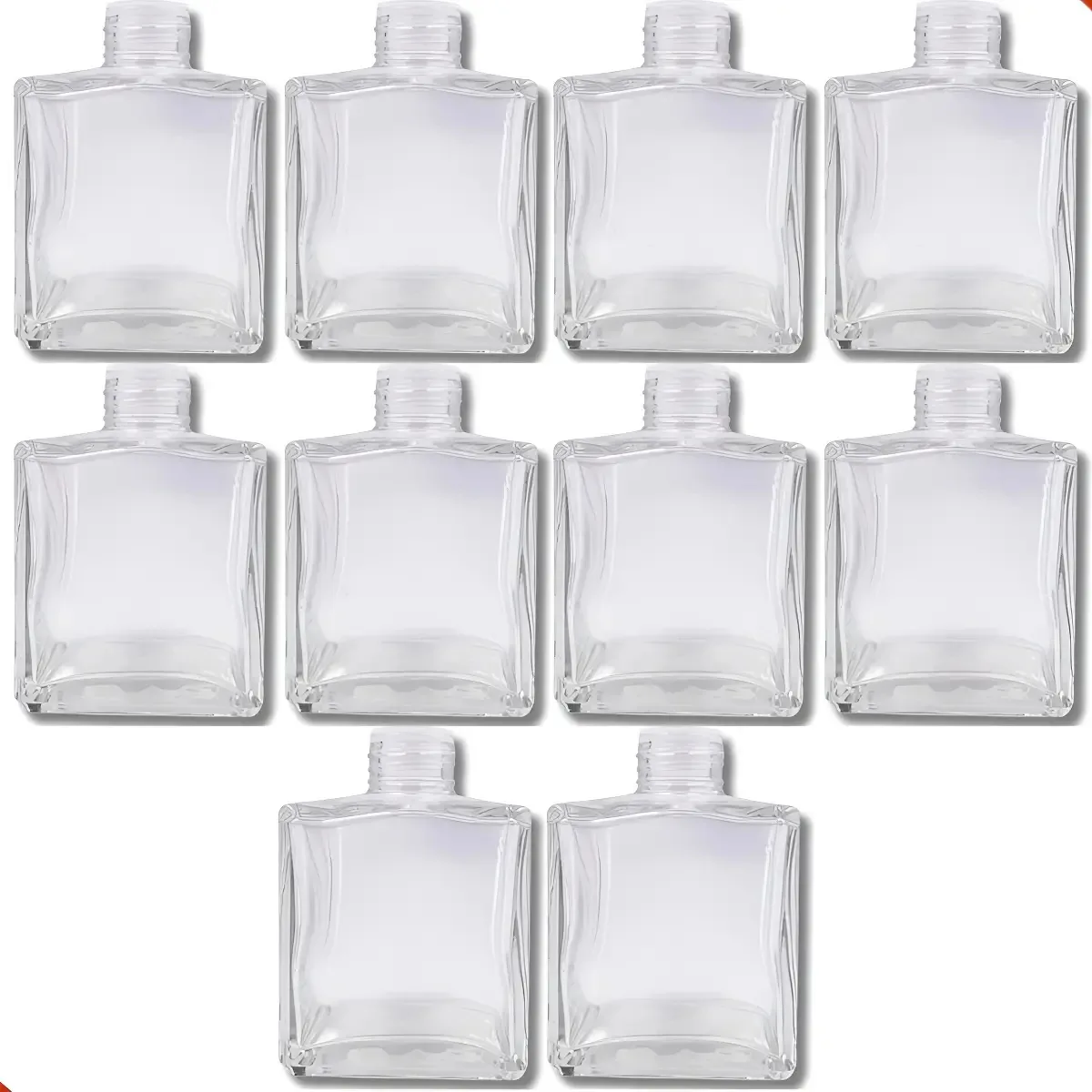 10 Frascos 200ml Cristal Com Tampa De Madeira + 20 Varetas