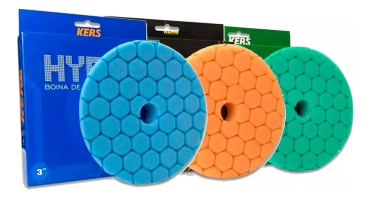 Kit De Boinas De Espuma Corte Lustro Refino Hyper 3pol Kers