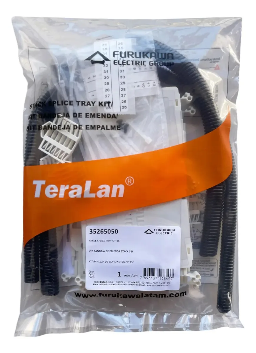 Kit Bandeja Emenda Stack 36f P/dio Furukawa 35265050 Branco