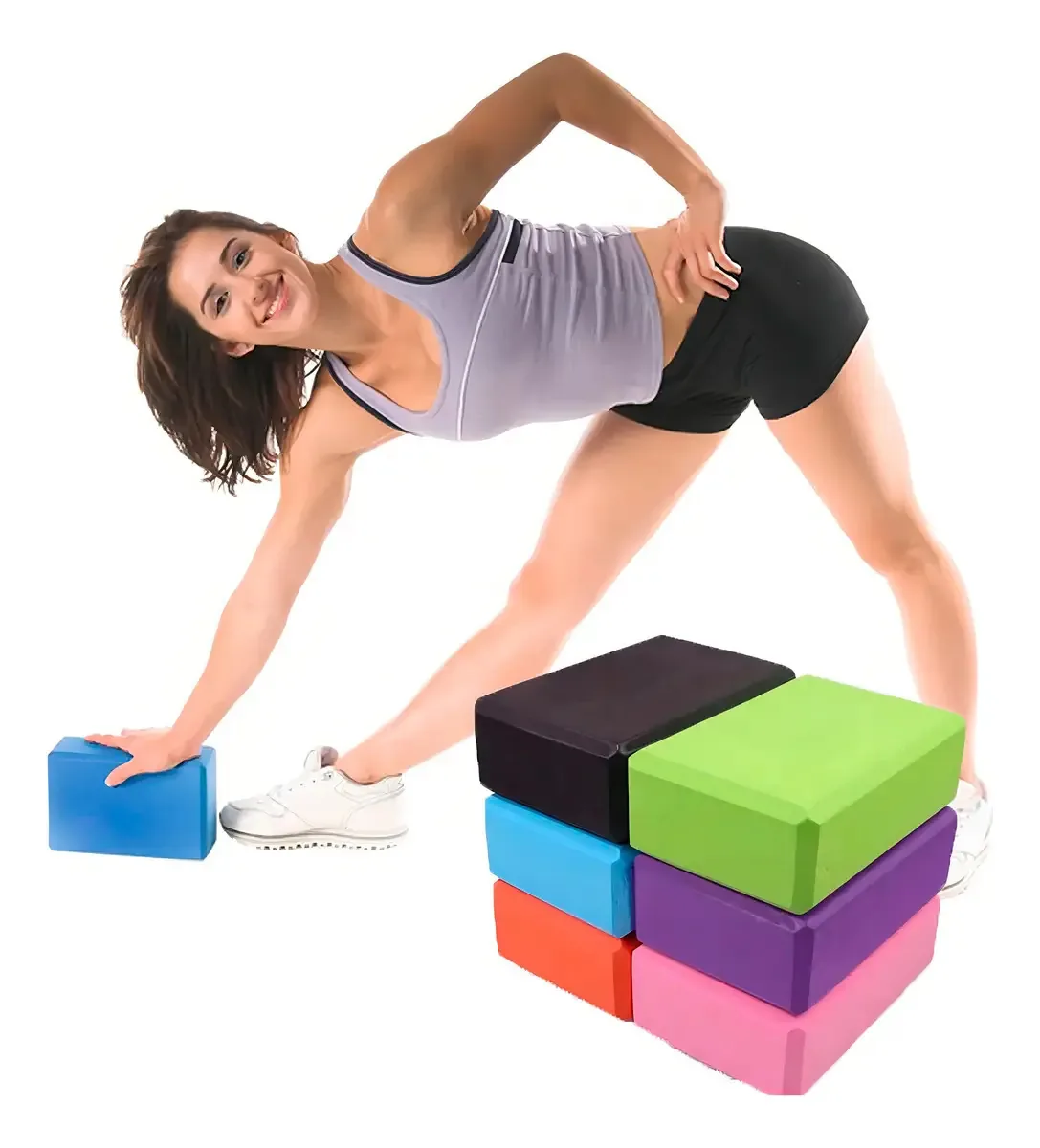Bloco Eva Yoga Studio Pilates Rpg Exercicios Fisioterapia Cor Azul
