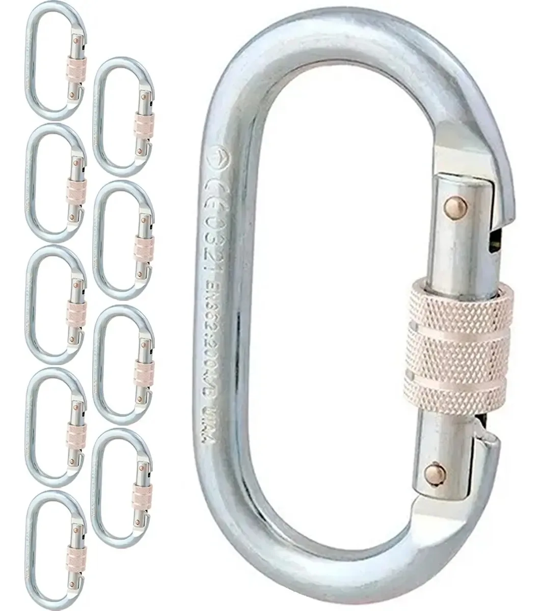 Mosquetão De Escalada Colina Shop Oval Kit De 10 Unidades