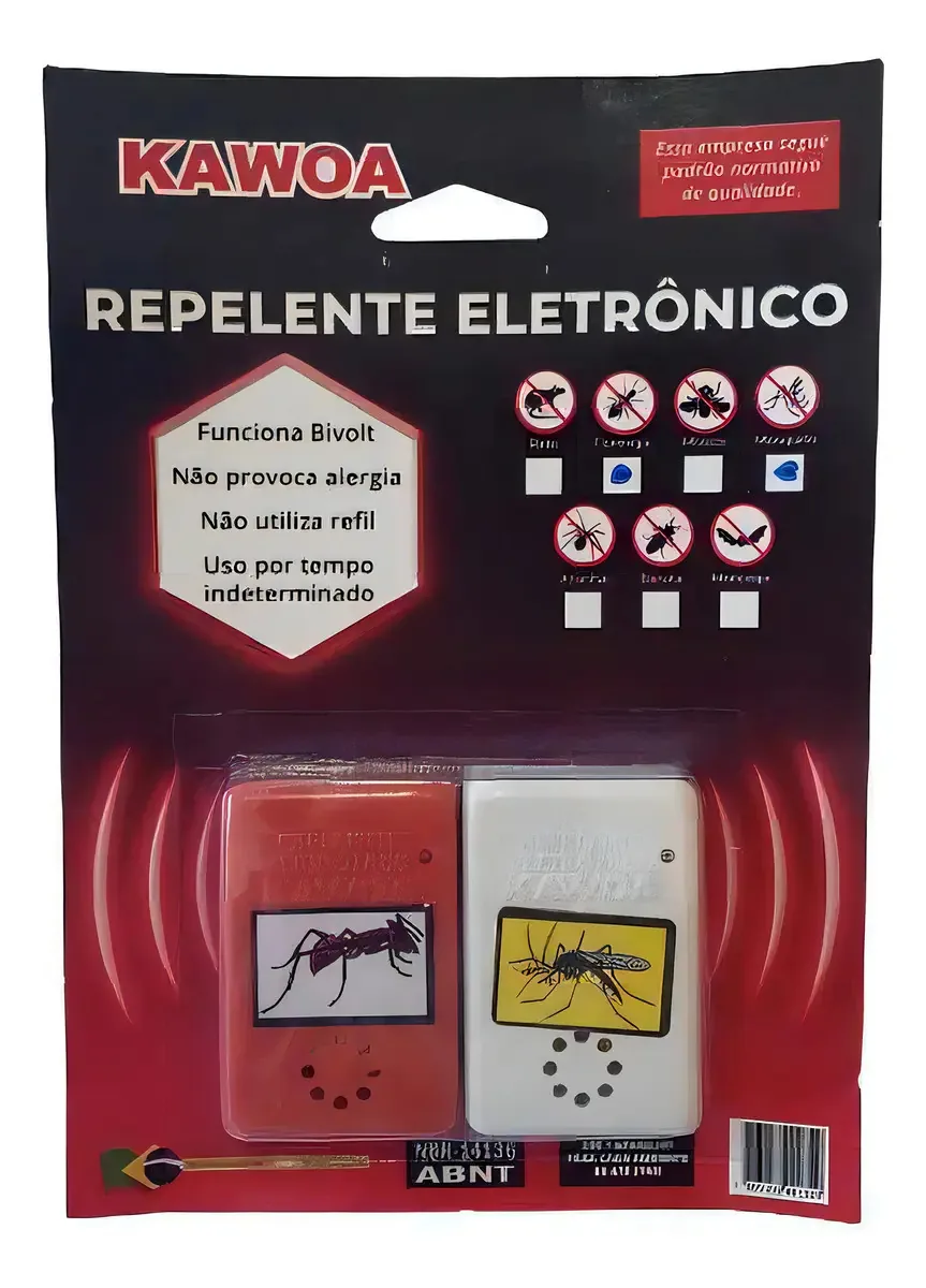 Cartela Com 2 Repelentes - 1 Mosquito E 1 Formiga - Kawoa