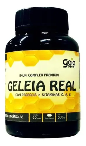 Geleia Real Liofilizada Com Própolis E Vitaminas 60 Capsulas