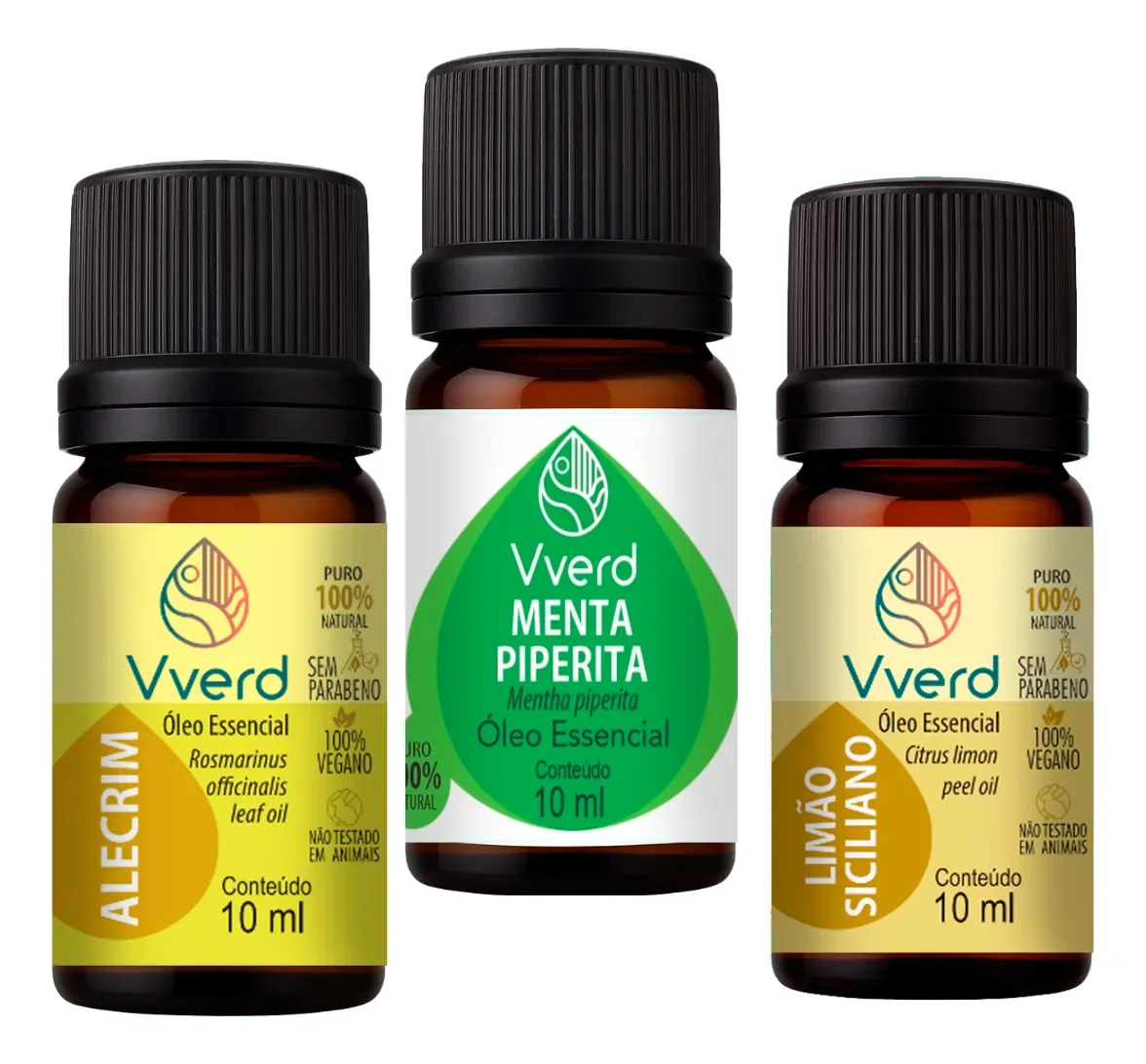 Kit Vverd Óleos Essenciais Para Fitness E Vitalidade
