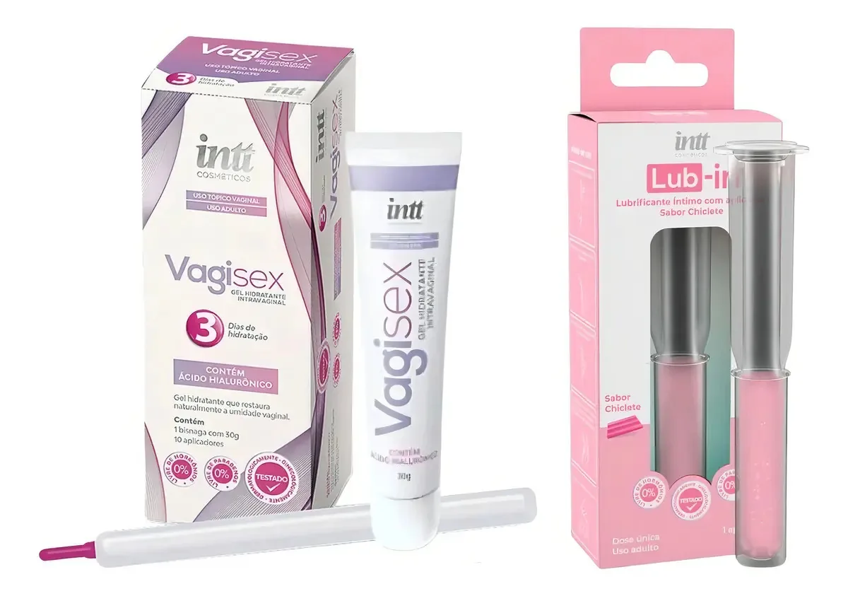 Gel Lubrificantes Vagisex Hidratante Com Aplicador Chiclete