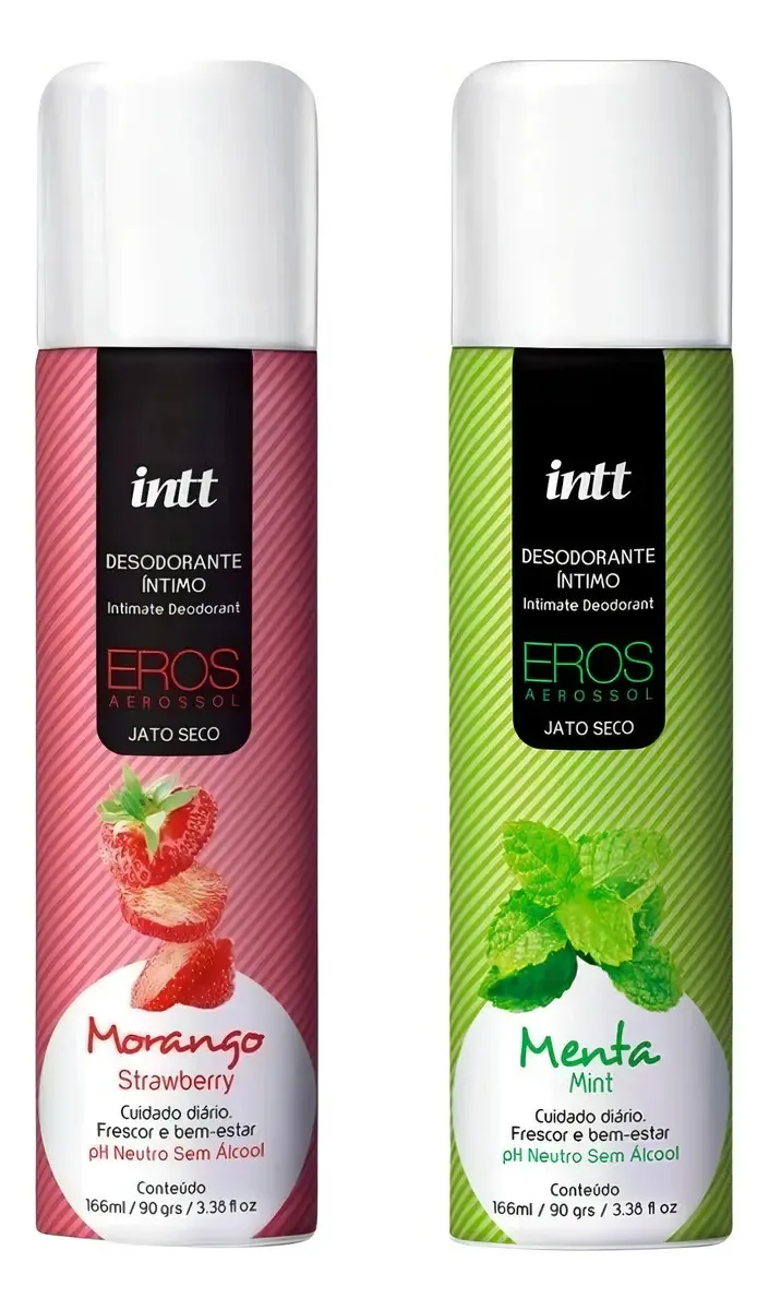 Desodorantes Íntimo Corporal Frescor Morango E Menta Kit C 2