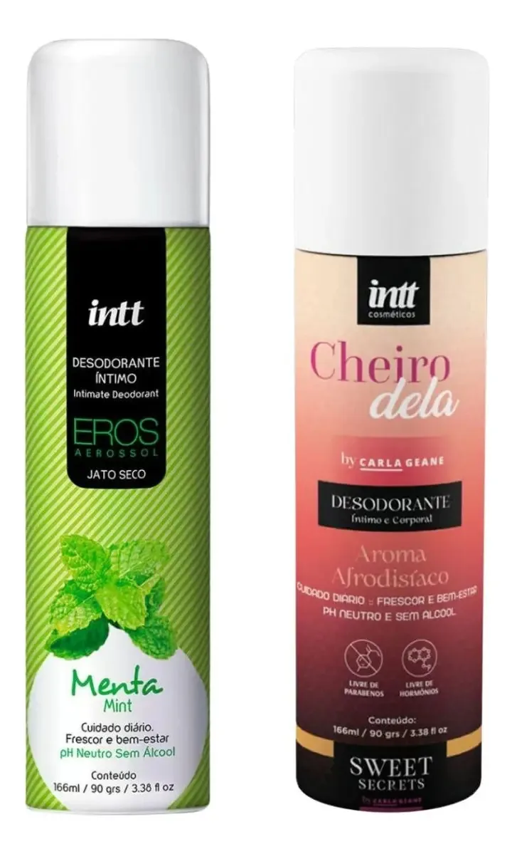 Desodorantes Íntimo Corporal Limpa Menta E Carla Geane Kit