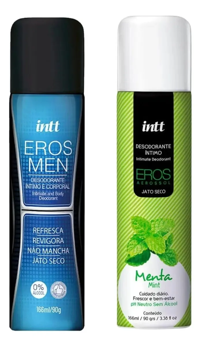 Desodorantes Íntimo Corporal Higiene Eros Men E Menta Kit