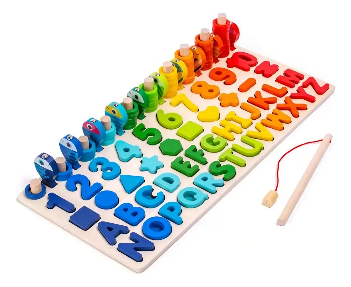 Brinquedo Educativo Infantil Com Letras Números E Formas Cor Colorido