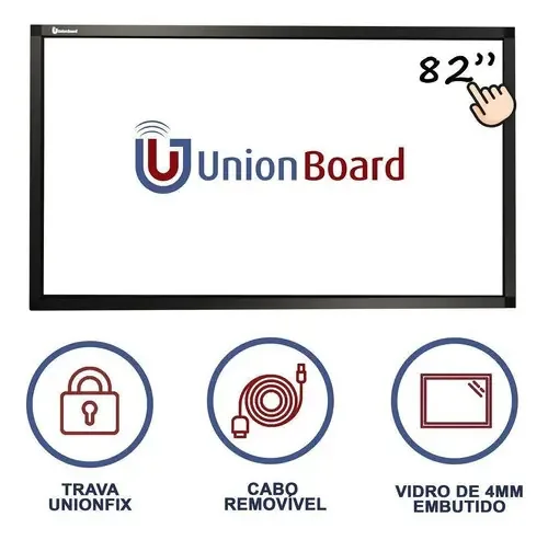 Moldura/lousa Interativa Touchscreen Unionboard 82