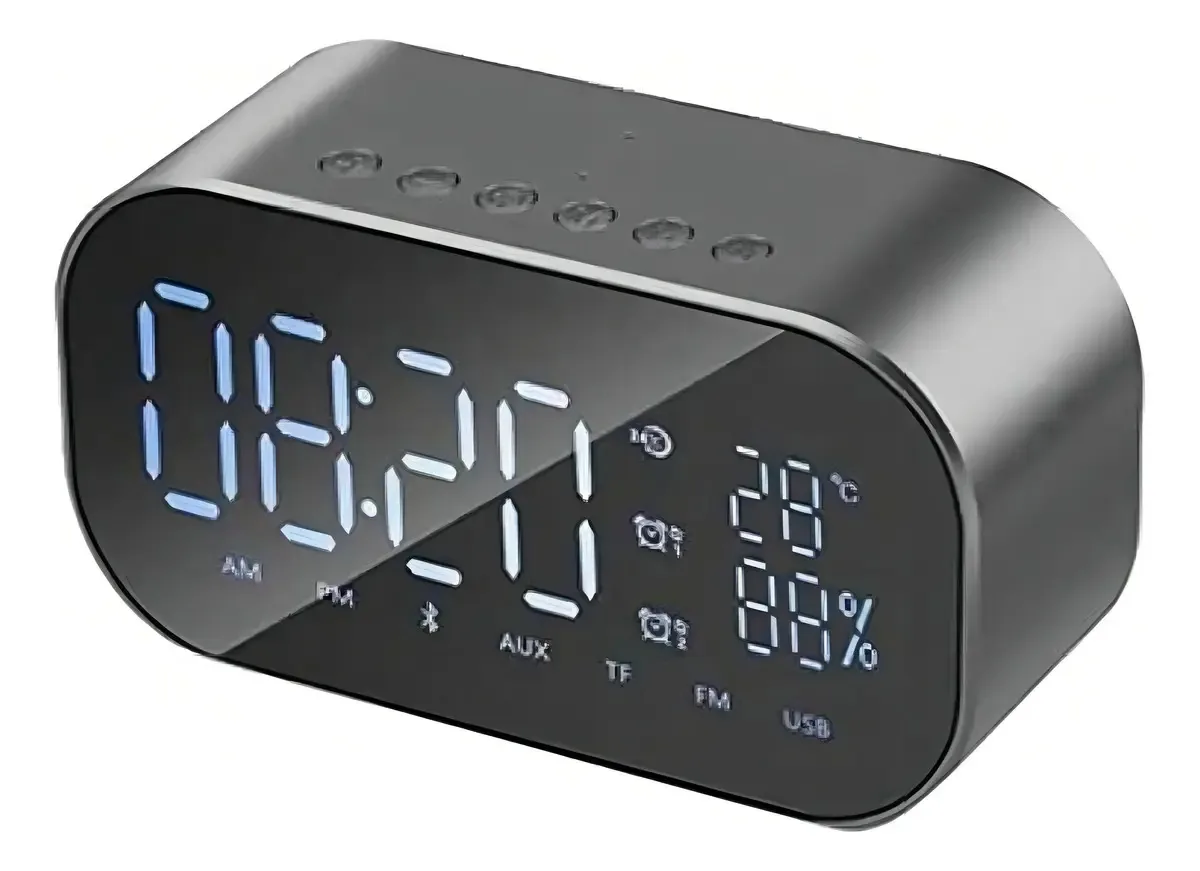 Radio Relogio Bluetooth 3w Clock-01 Hoopson Cor Outro