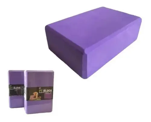 Bloco Tijolo De Pilates Yoga Funcional Em Eva Kit 2 Peças