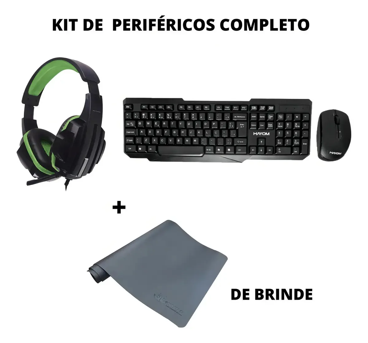Kit Pc Teclado Com Mouse Headset Gamer Com Mouse Pad