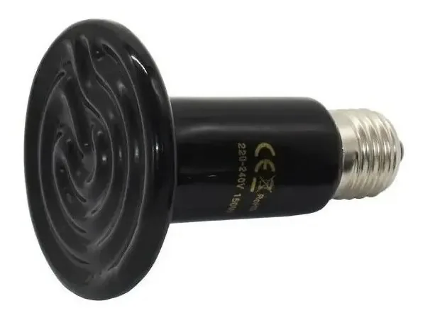 Lampada Negra De Aquecimento Sem Luz 200w Cerâmica Bocal E27