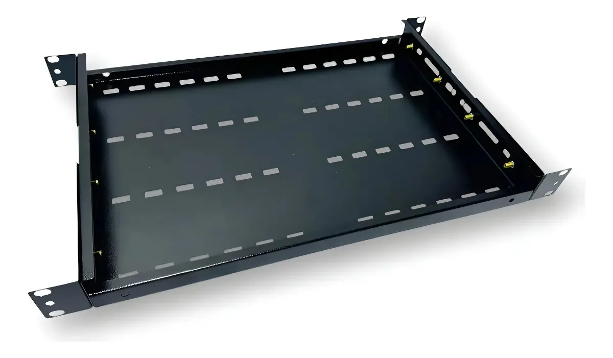 Bandeja Fixa 400mm 1U Bihouse Racks 45kg Preto Montável Parede