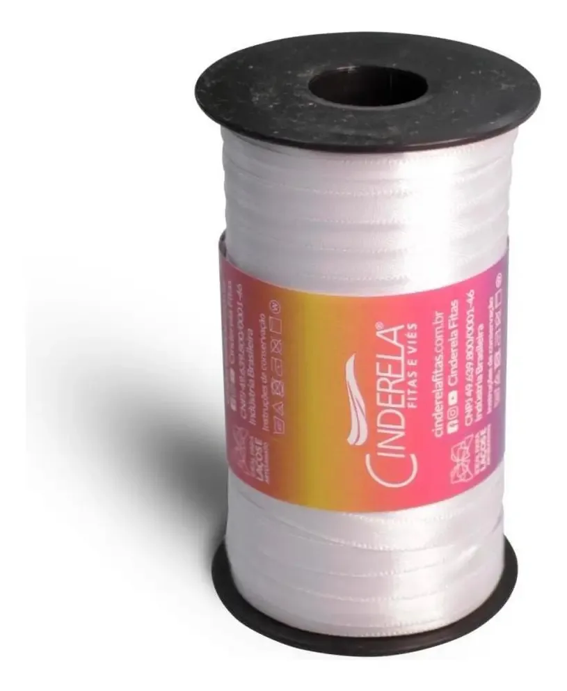 Fita Cetim Face Simples 100m 7mm B