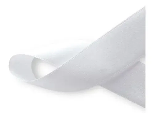 Fita Cetim Face Simples 10m 10mm Branc