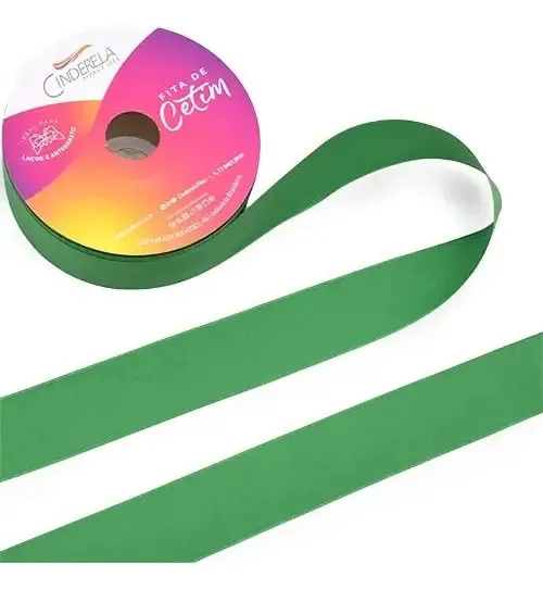 Fita Cetim Face Simples 50m 10mm Ver