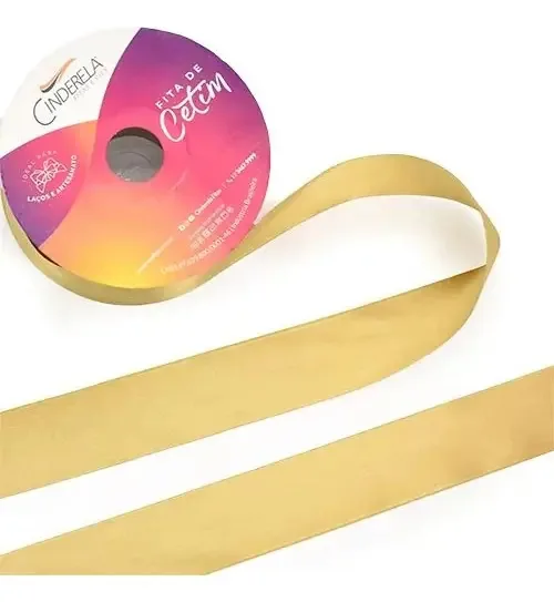 Fita Cetim Face Simples 50m 10mm Do