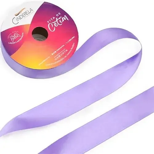 Fita Cetim Face Simples 50m 22mm Lilas