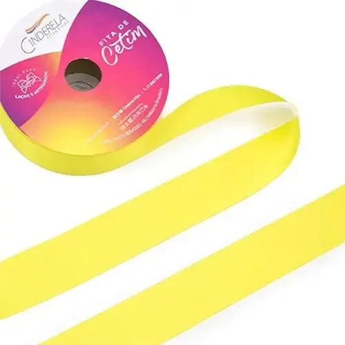 Fita Cetim F.s 50m 38mm Canario