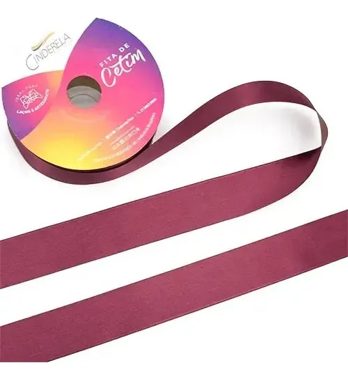 Fita Cetim Face Simples 50m 10mm Mars