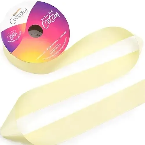 Fita Cetim Face Simples 50m 10mm Am