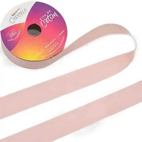 Fita Cetim Face Simples 50m 10mm Nu