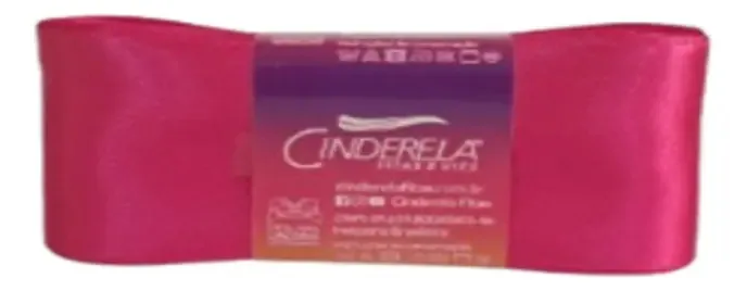 Fita de Cetim Cinderela 50mm 10m Artesanato Cor 41 Pink