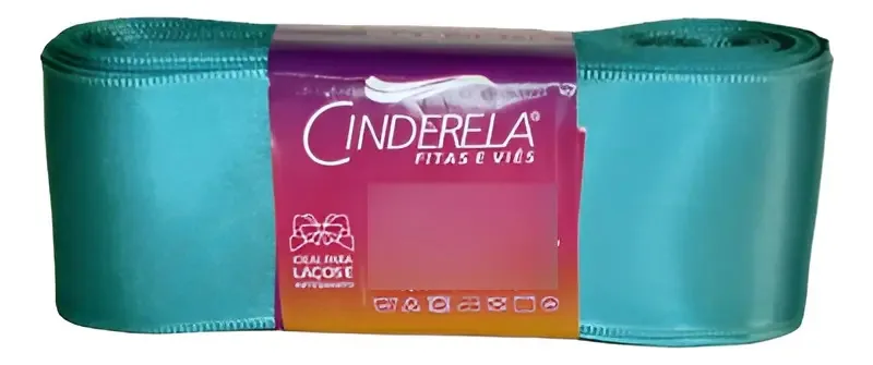 Fita Cetim Nacional 50mm C/10 Metros Artesanato Casamento Cor Fita De Cetim Verde Jade Fita De Cetim Lisa