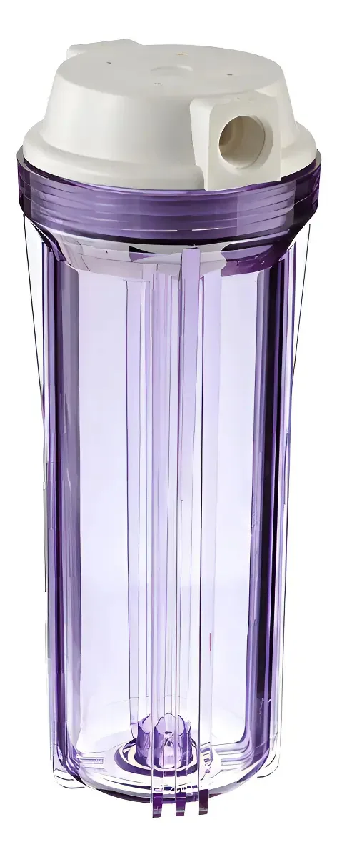 Carcaça Transparente BR Fish Filtro Água Osmose Reversa 10'' Azul 1/4''