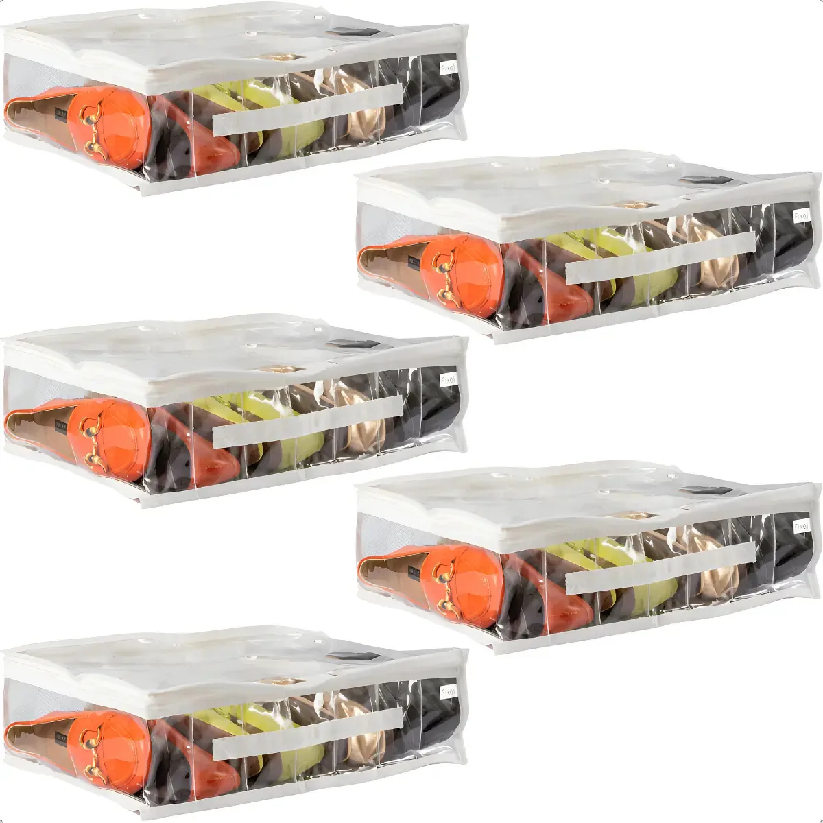 Kit 5 Colmeias Organizadoras Fechadas FIXEL Para Chinelos e Rasteirinhas 30x45x12 cm