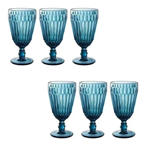 Jogo 6 Taças 330ml 17cm Bretagne Azul