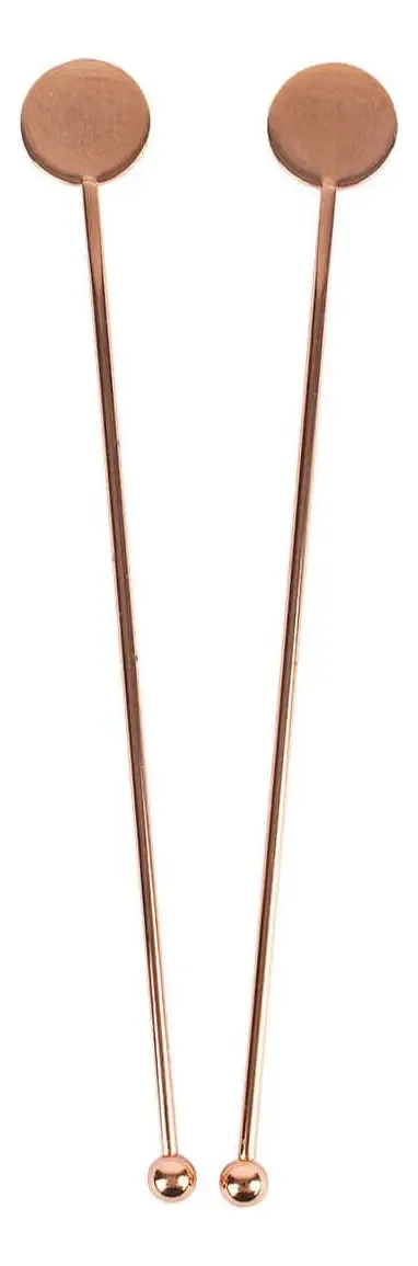 Conjunto Misturadores Para Drink 2 Peças Aço Inox Cor Cobre