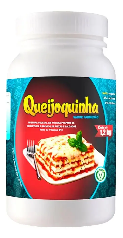 Queijoquinha Vegetal Sabor Queijo Parmesão Sem Glúten 300g