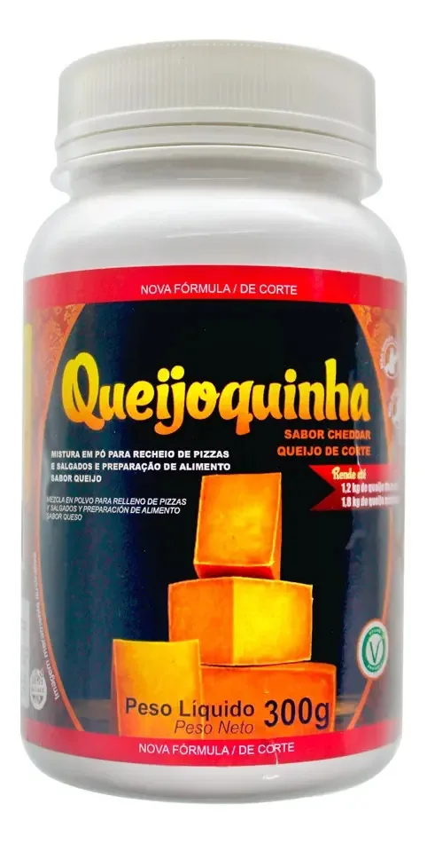 Queijoquinha Vegetal Sabor Queijo Cheddar Sem Glúten 300g