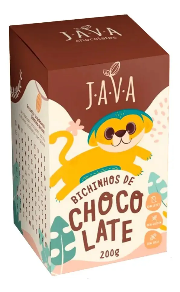 Ovo De Pascoa Infantil Bichinhos Chocolate Vegano 200g Java