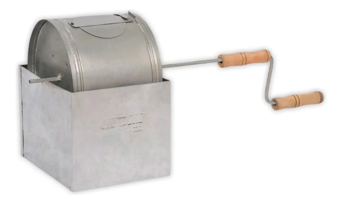 Torrador Café Galvanizado Cilindri Com Suporte 8 Lts - Gudim