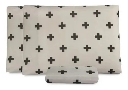 Jogo Lençol Queen Algodão Roupa De Cama Estampas Modernas Cor Palha