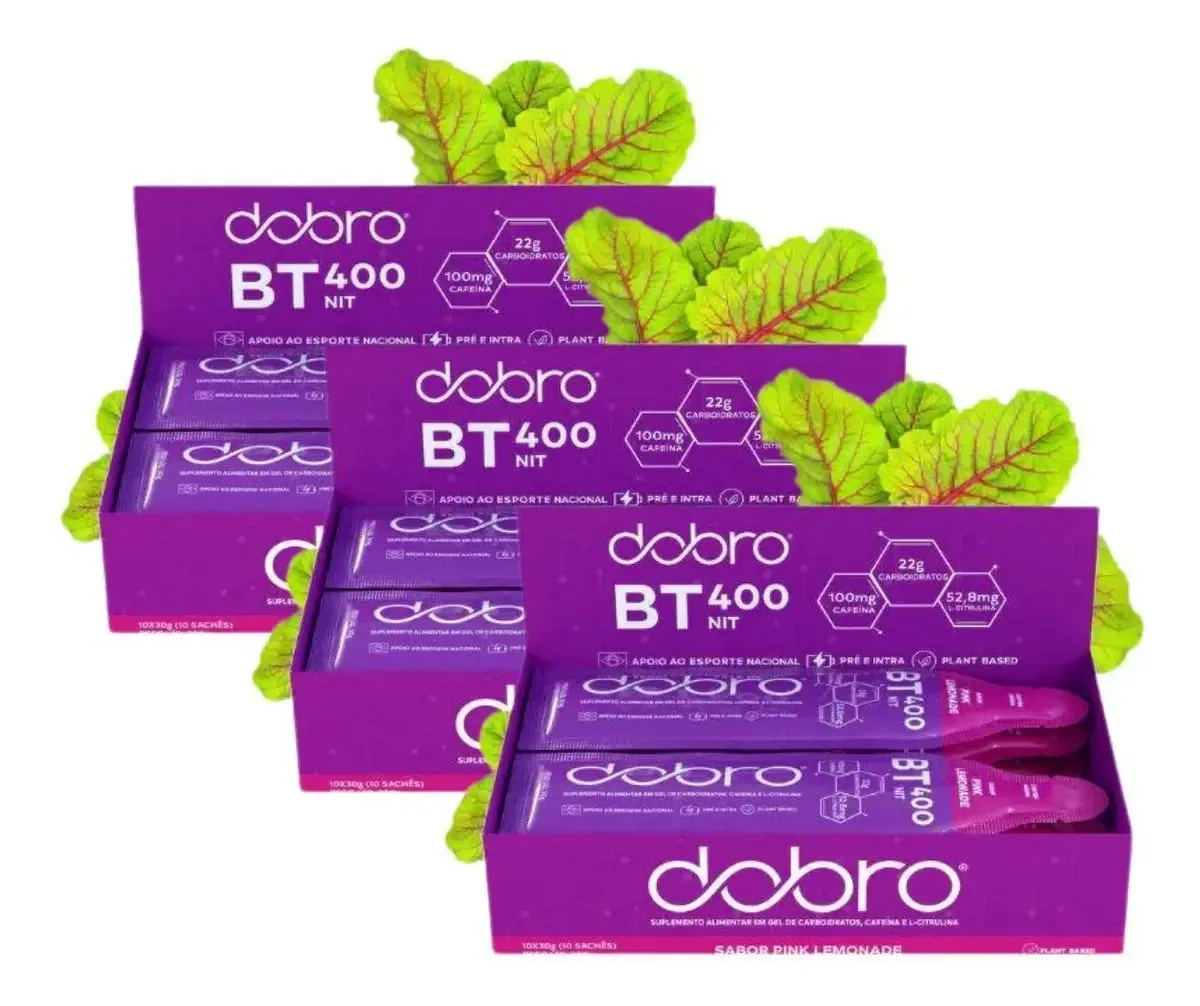3x Gel Bt Nitrato Com Citrulina Pink Lemonade 10 Un 30g