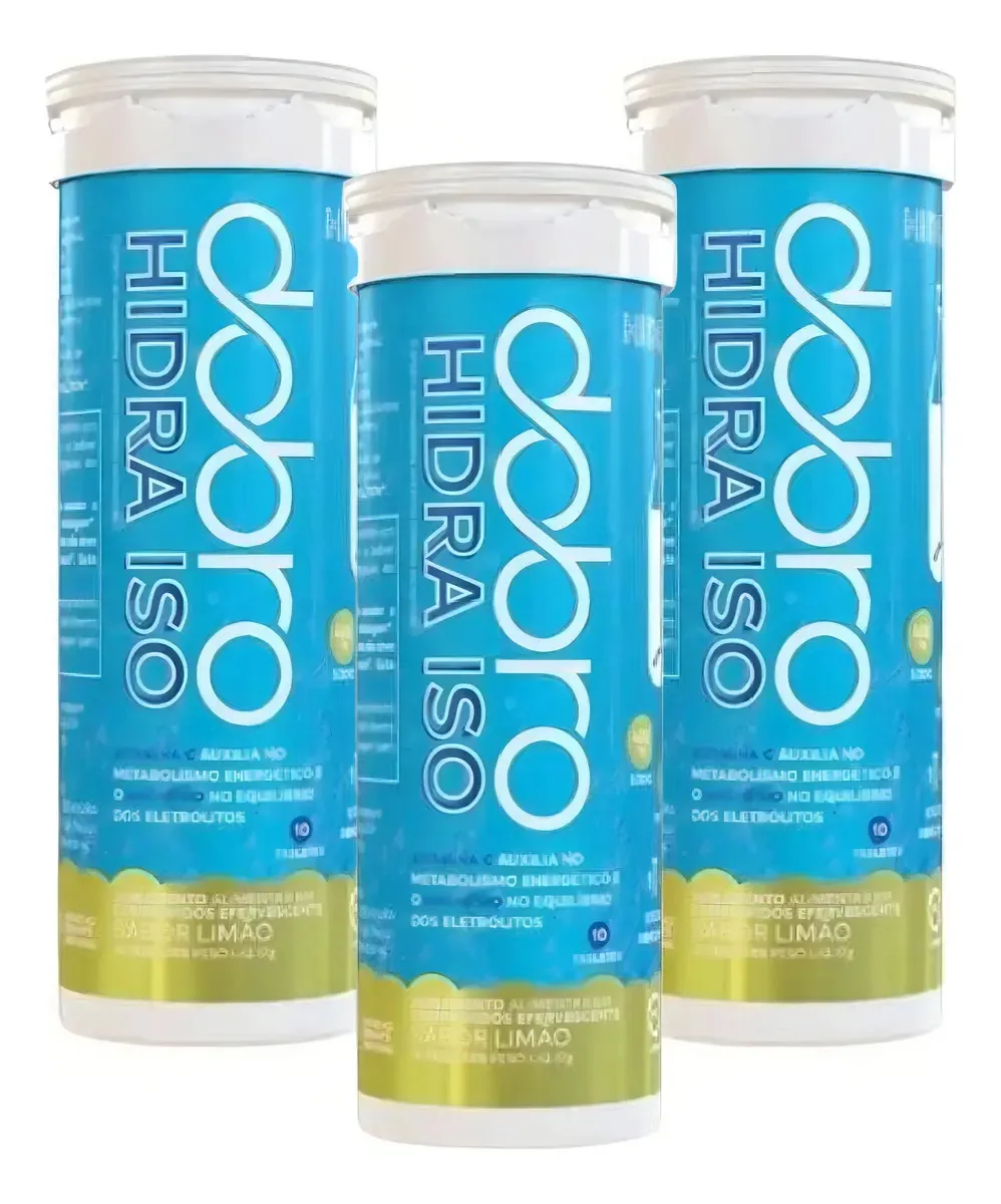 3x Hidra Iso Repositor Eletrolítico Dobro Sabor Limão