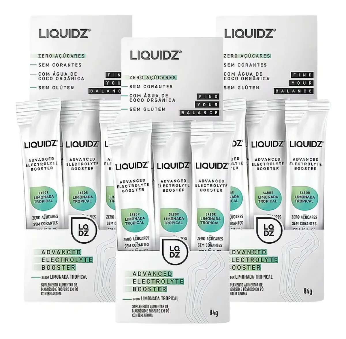 3x Isotônico Liquidz Sport Drink Limonada Tropical 14 Un 6g