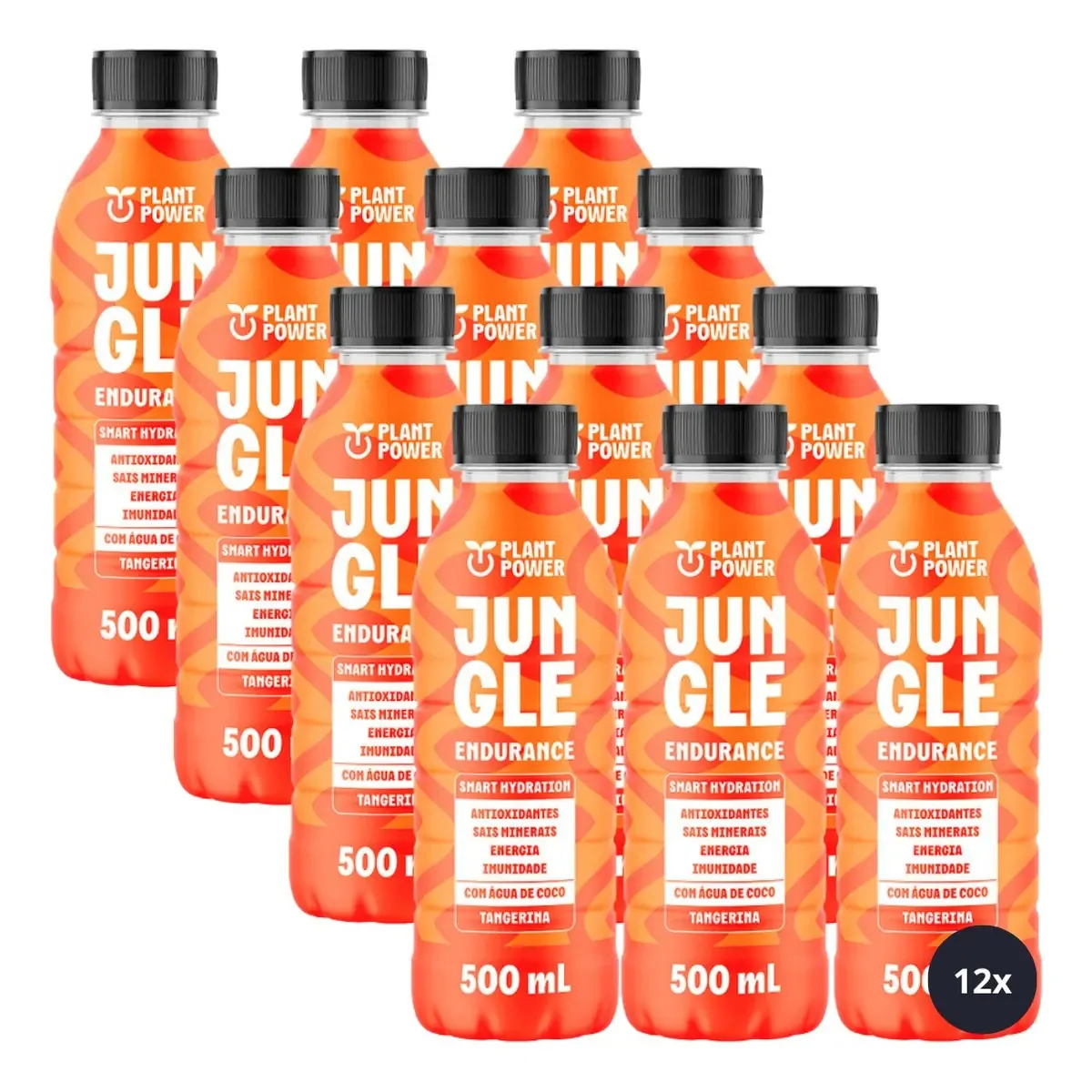 12x Isotônico Jungle Endurance Plant Power Tangerina 500ml