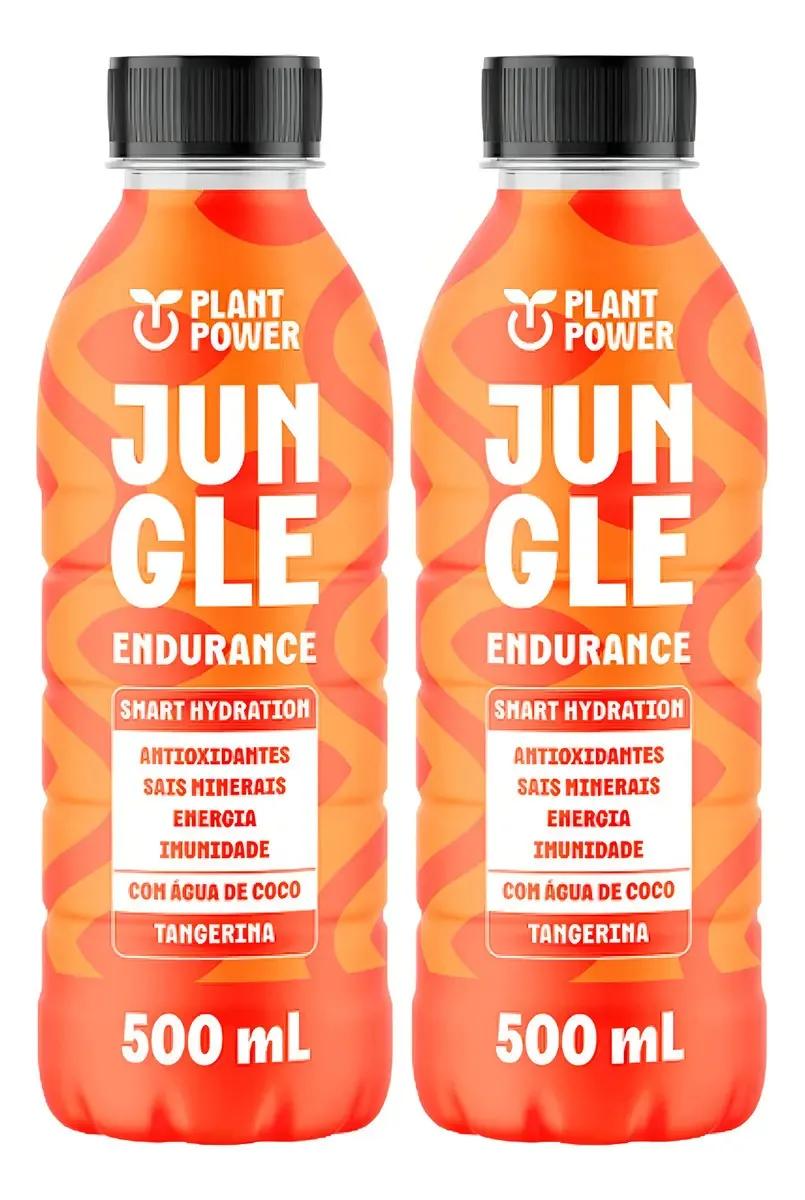 2x Isotônico Jungle Endurance Plant Power Tangerina 500ml