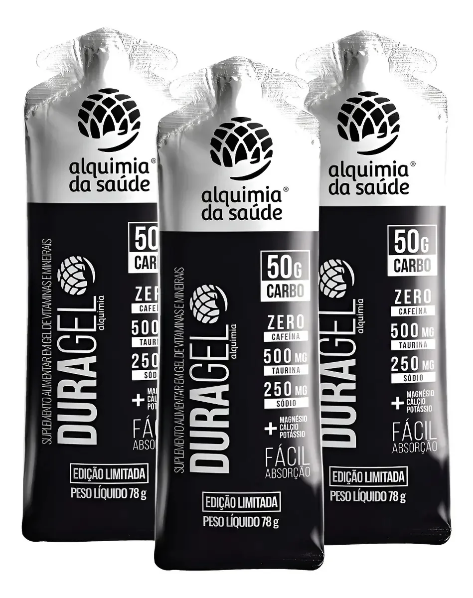 Duragel Alquimia Da Saúde Suplemento Energético Gel 3 Sachês 50g