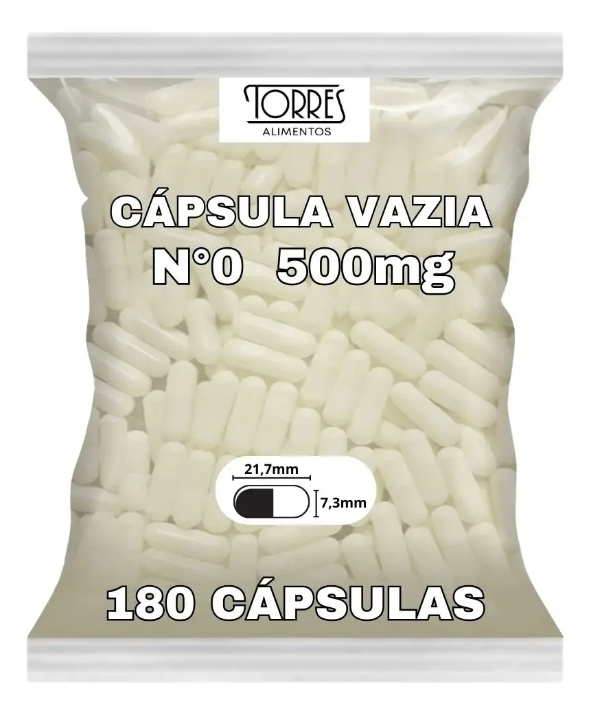 Capsula Vazia De Gelatina Branca N0 180 Unidades