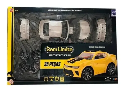 Brinquedo Camaro Sem Limite Roma 35 Peças De Montar Branco