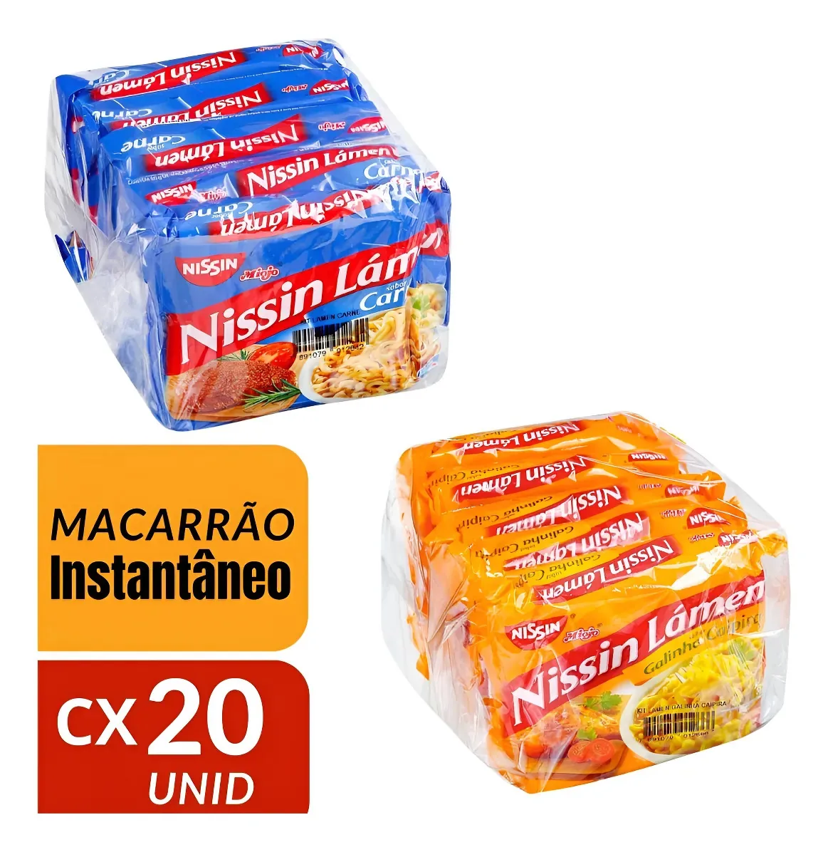 Combo C/20 Macarrão Miojo Atacado Instantâneo Nissin Lámen